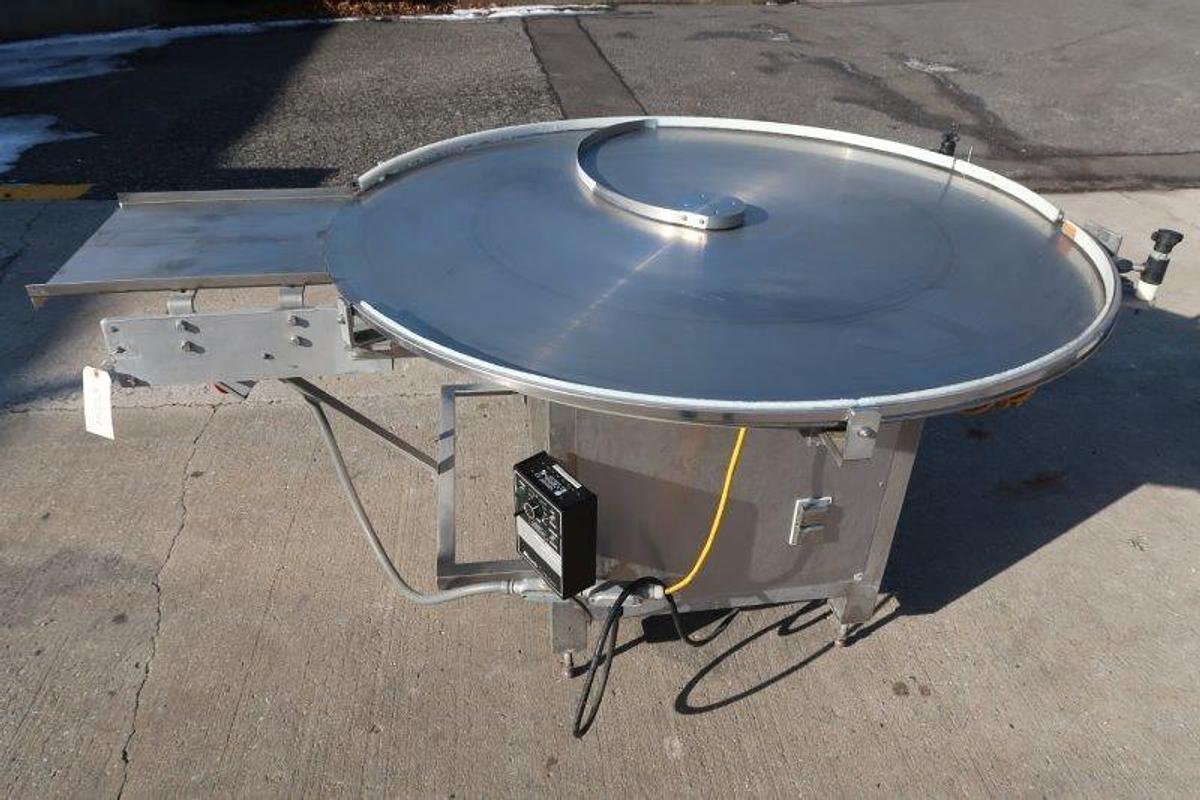 Used 60 In. Diameter Rotary Unscrambling/Accumulating Table