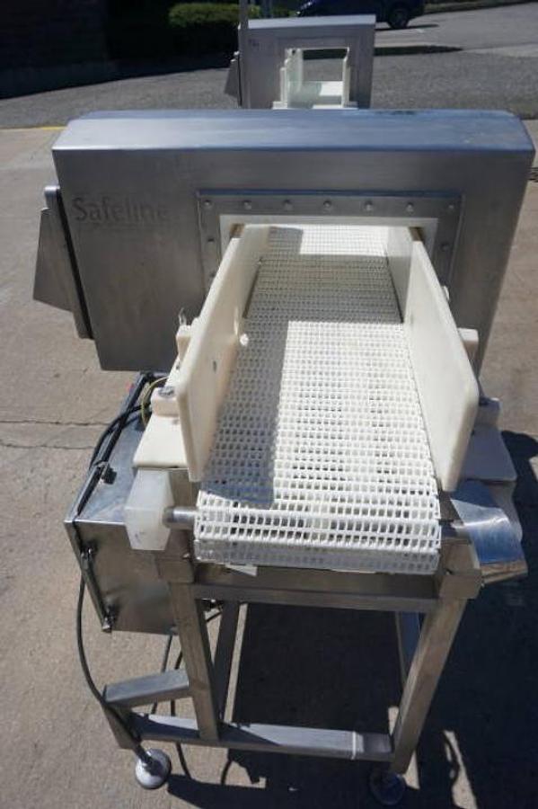 Used Safeline 11-3/4 In. X 5-7/8 In. Stainless Steel Conveyorized Metal Detector