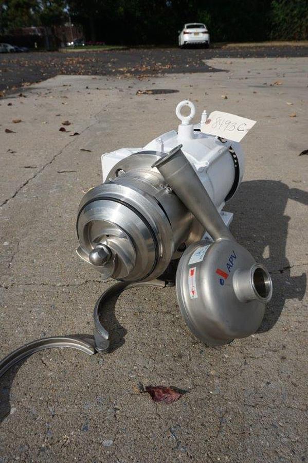 Used APV 2-1/2 In. x 2-1/2 In. Stainless Steel Sanitary Centrifugal Pump, 3HP