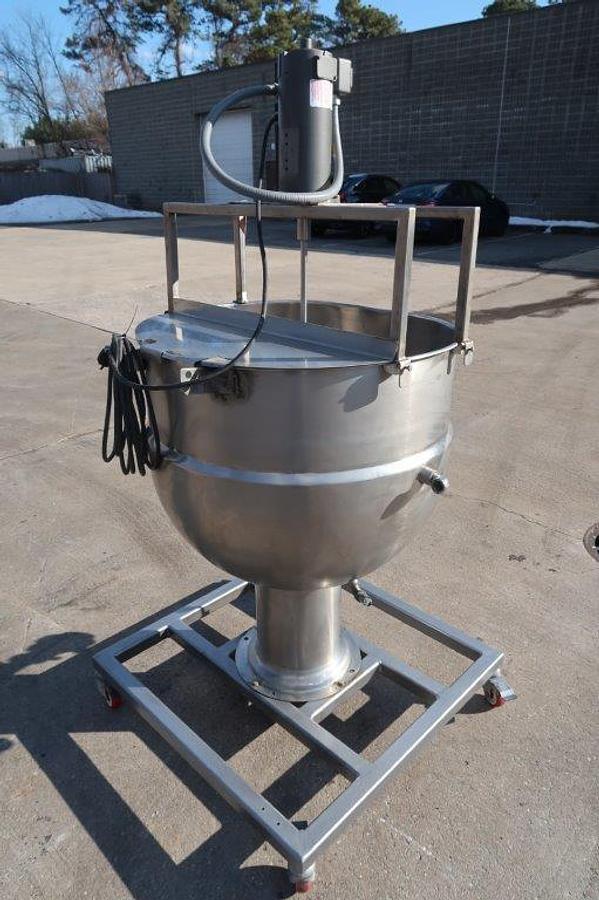 Used 60 Gallon B.H. Hubbert Stainless Steel Mix Kettle, 40 PSI Jacket