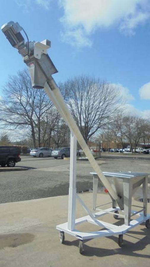 Used Inclined Flexible Screw Conveyor, Portable