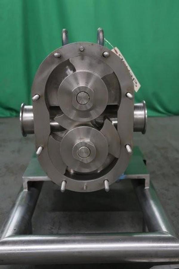 Used Waukesha 60 Stainless Positive Displacement Pump, Tri-Clamp Ports