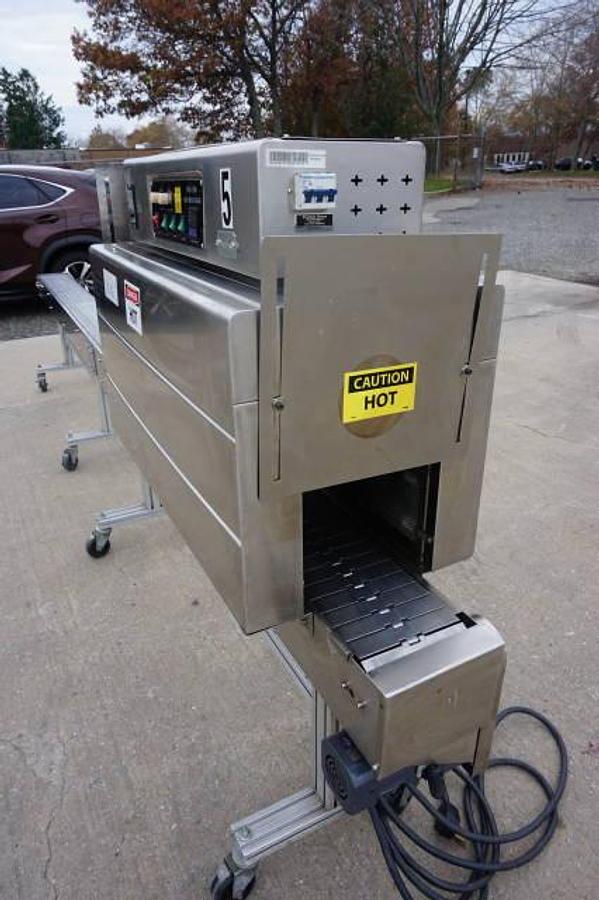 Used 10 In. Wide X 13 In. High Shrink Tunnel with 15 Ft. Long Conveyor