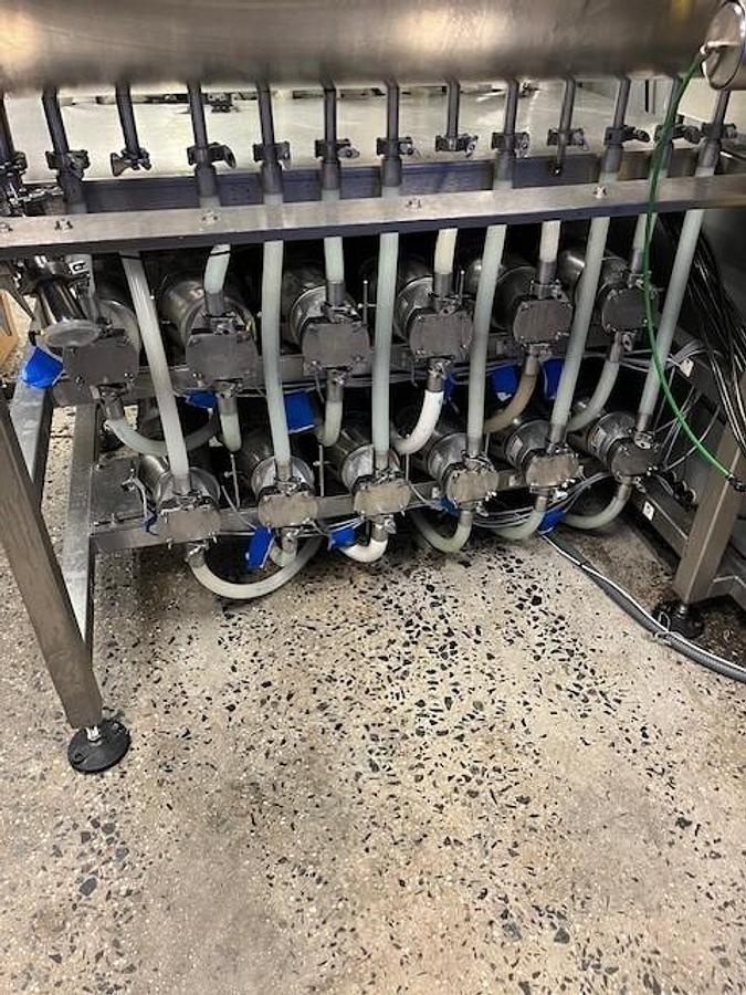 Used Apacks Inline Positive Displacement Filler, 12 Pump