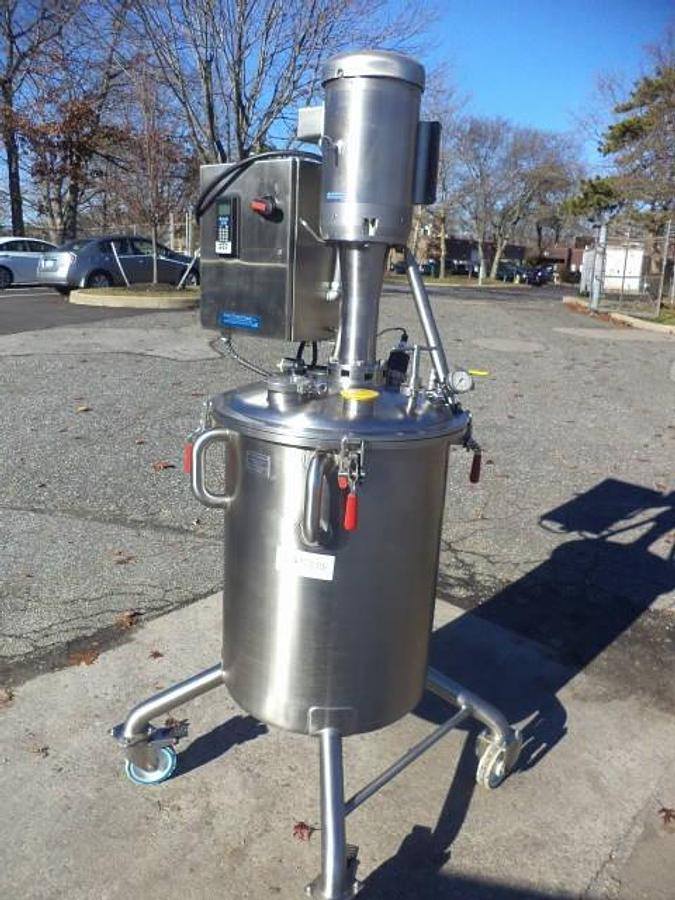 Used Scott Turbon 65 Gallon Stainless Steel Tank With 10HP High Shear Mixer
