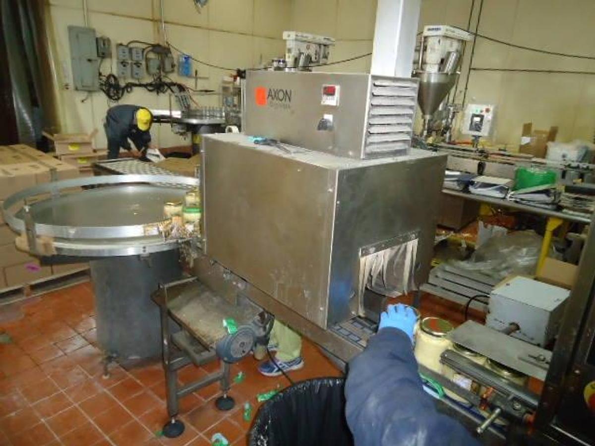 Used Complete Filling Line With Mateer Automatic Filler & Kaps-All Capper