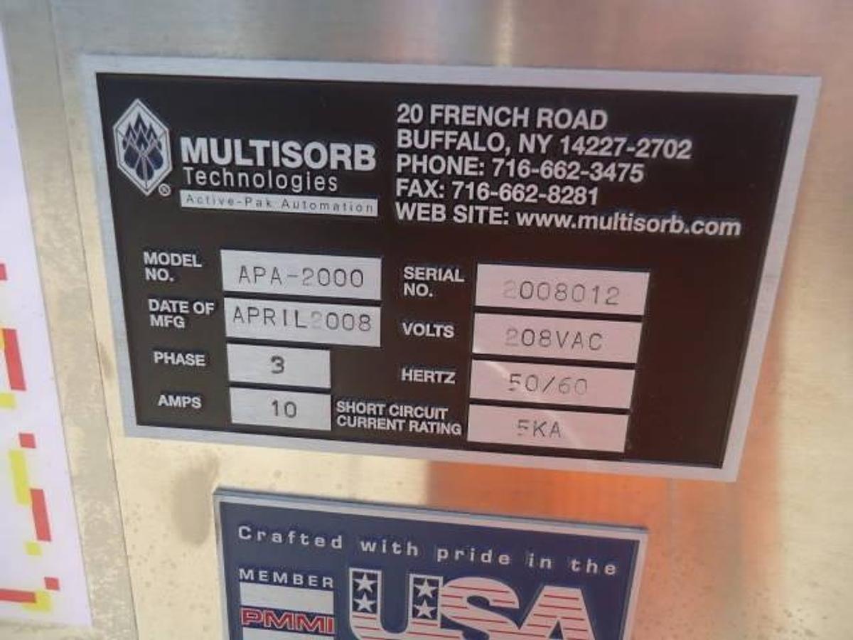 Used MULTISORB “APA-2000” DESICCANT DISPENSER, Automatic MFD 2008