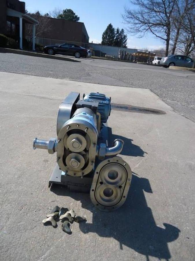 Used Waukesha Size 25 Stainless Steel Positive Displacement Pump, 1 Hp