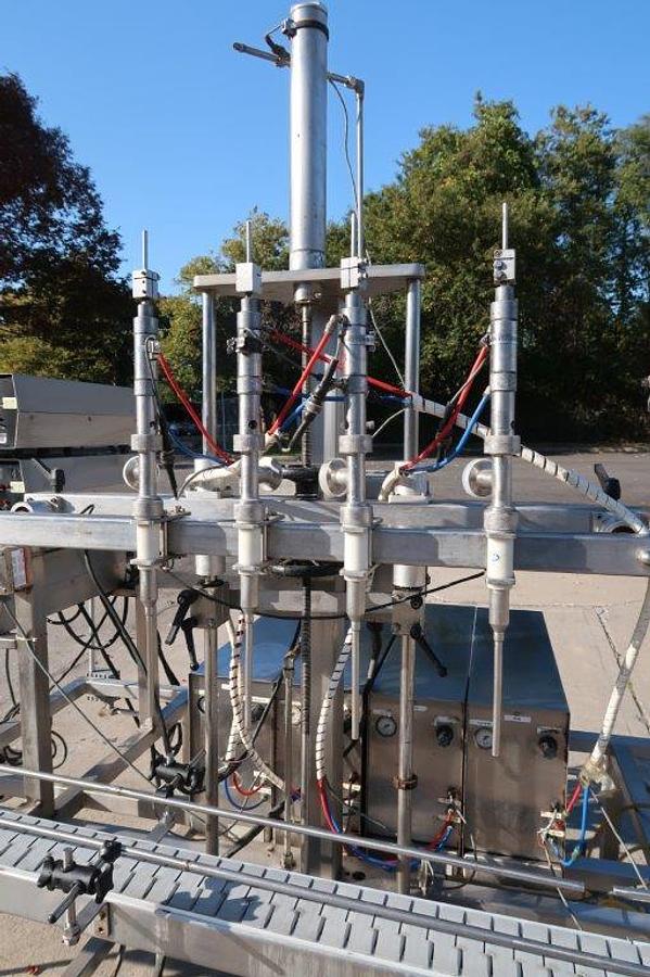 Used Oden Four Head Pump Style Positive Displacement Filler