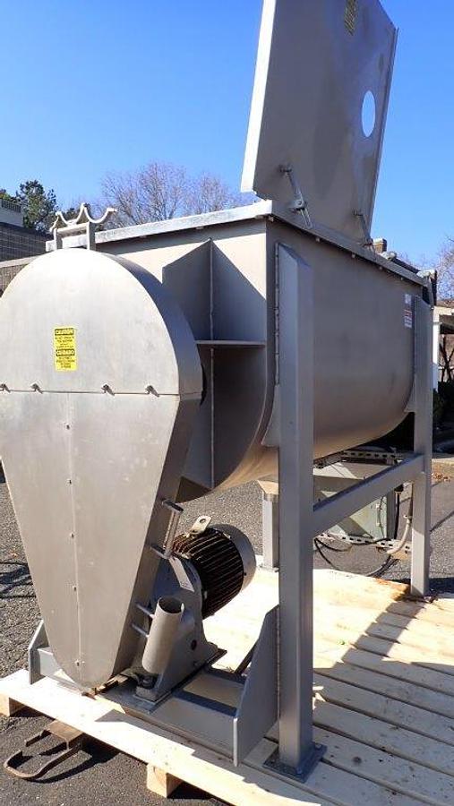 Used 52 Cu. Ft. Stainless Food Grade Double Ribbon Blender, 15 HP