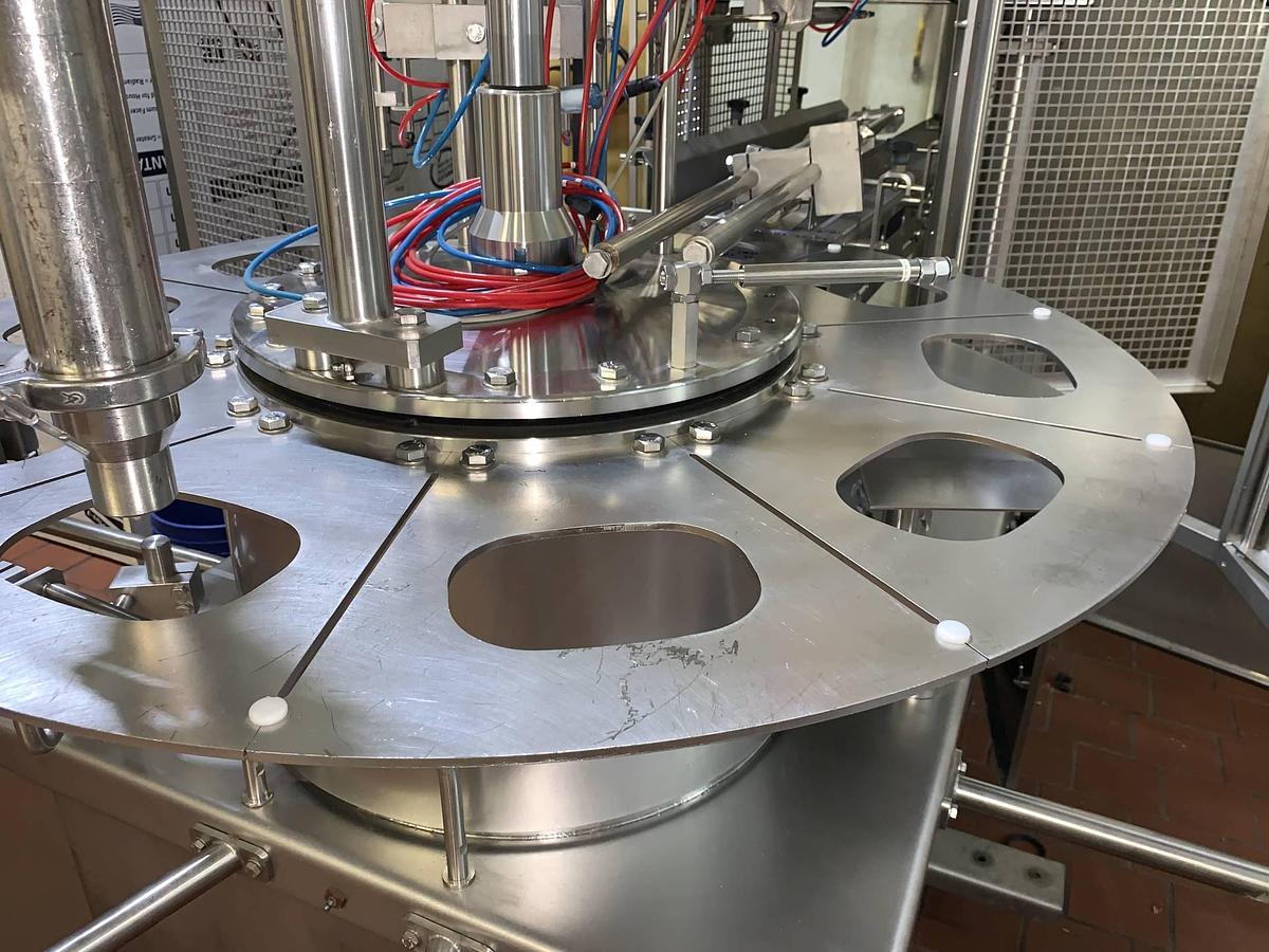 Used Gram Equipment Ten Station Rotary Ice Cream Filling Machine