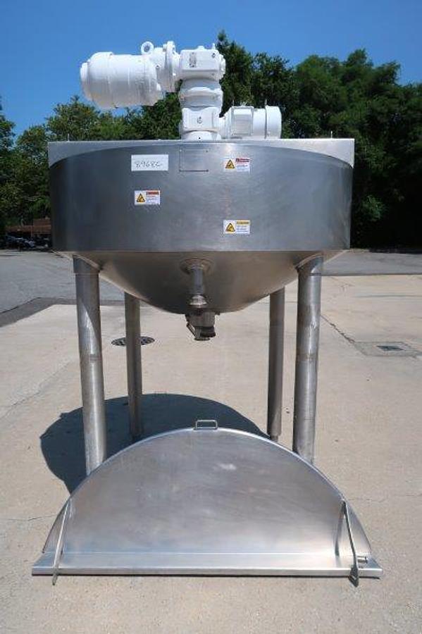 Used Chester Jensen 100 Gallon Agitated Cone Bottom Cooker/Cooler