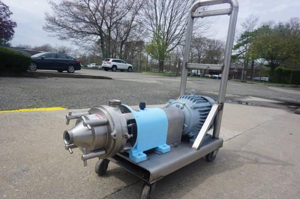 Used Waukesha MS Stainless Steel Horizontal Colloid Mill, Conical Grooved Rotor