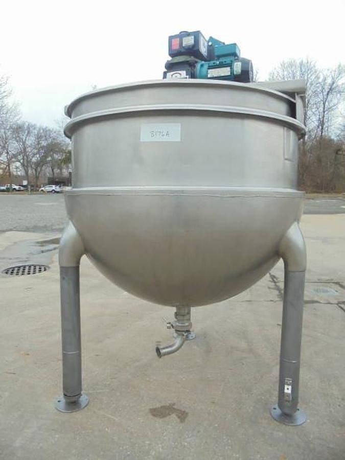 Used 150 Gallon Hamilton Stainless Steel Double Motion Kettle, 40 PSI Jacket