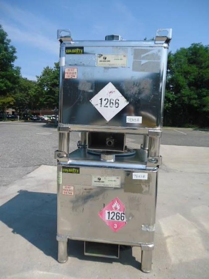 Used Clawson/Sta-brite stainless stackable totes, (2)