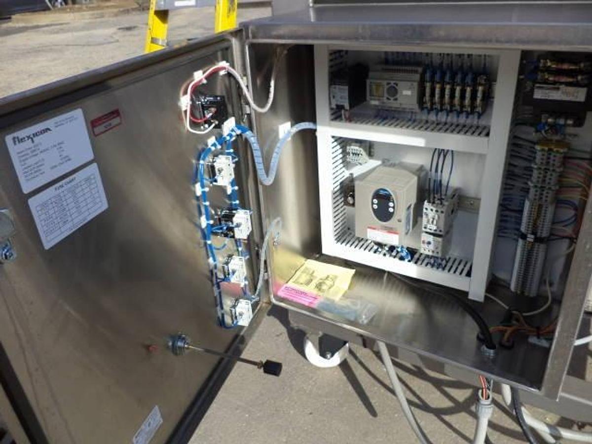 Used Flexicon portable screw conveyor system, all stainless