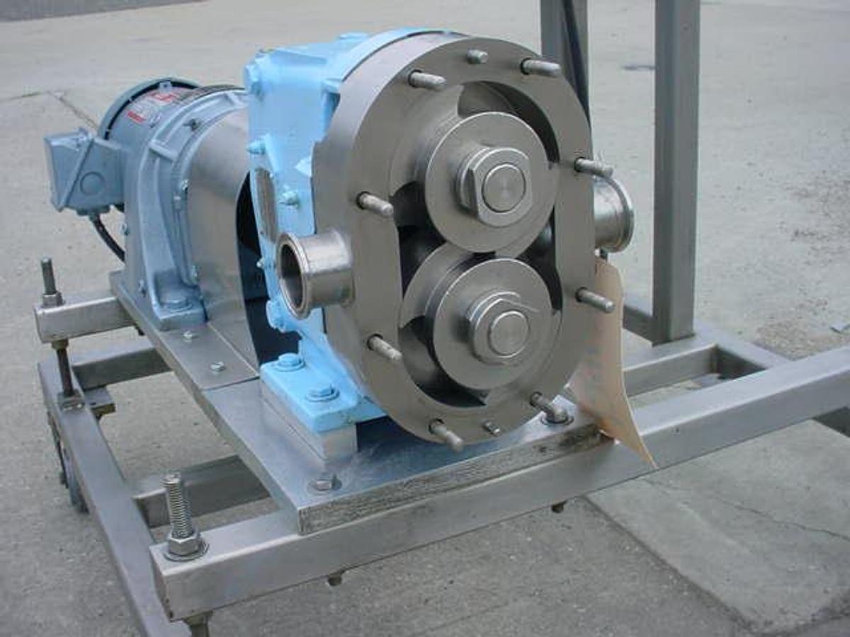 Used Waukesha Size 30 Stainless Steel Pump, 2 Hp Motor