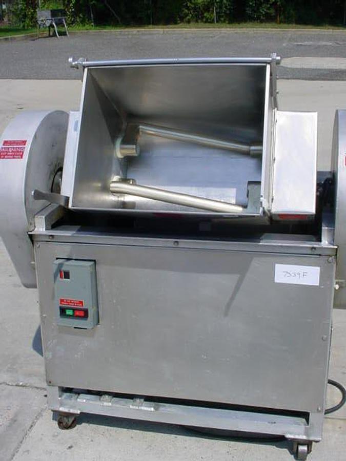 Used Lombi 50 Lb. Double Arm Pasta Dough Mixer, Tilt Discharge