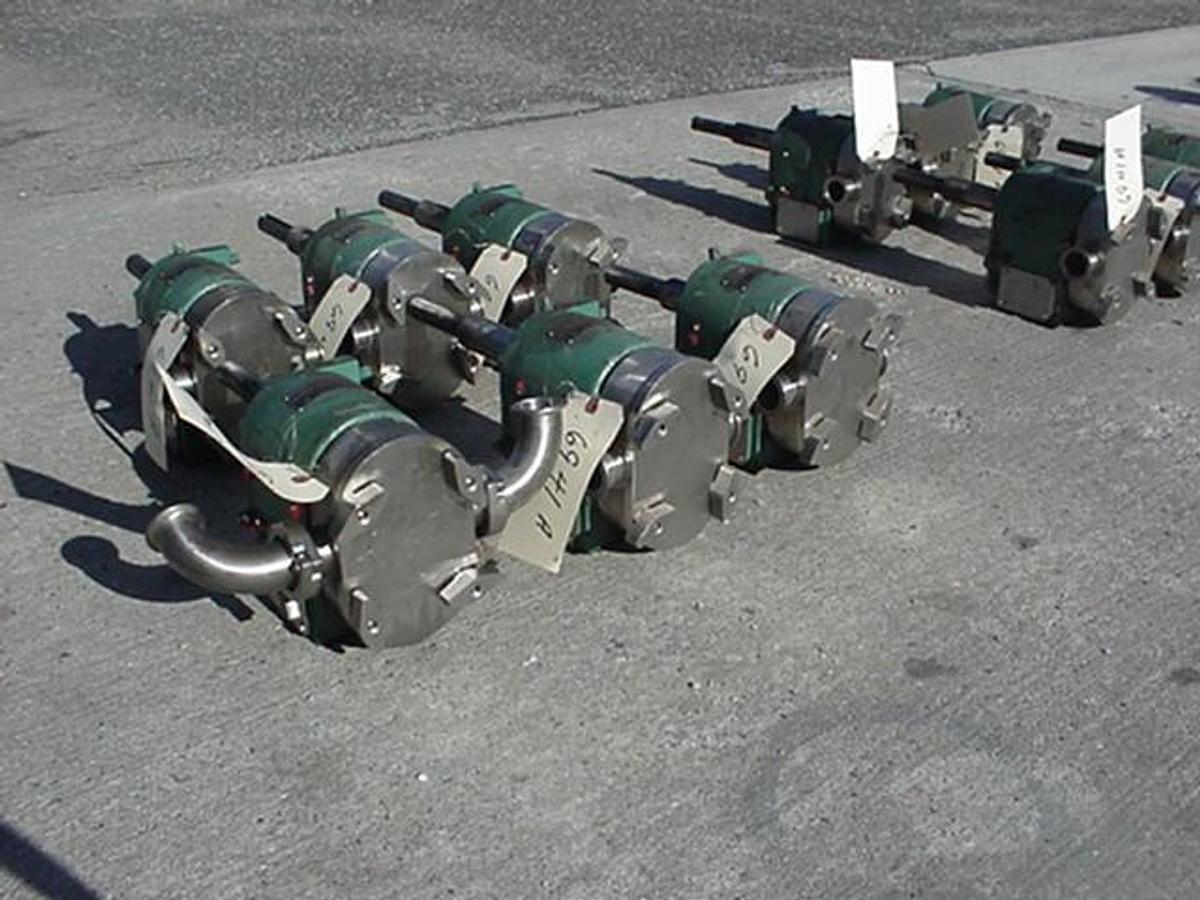 Used Tri-Clover 1-1.5″ Ss Positive Displacement Pumps (3) No Motor”