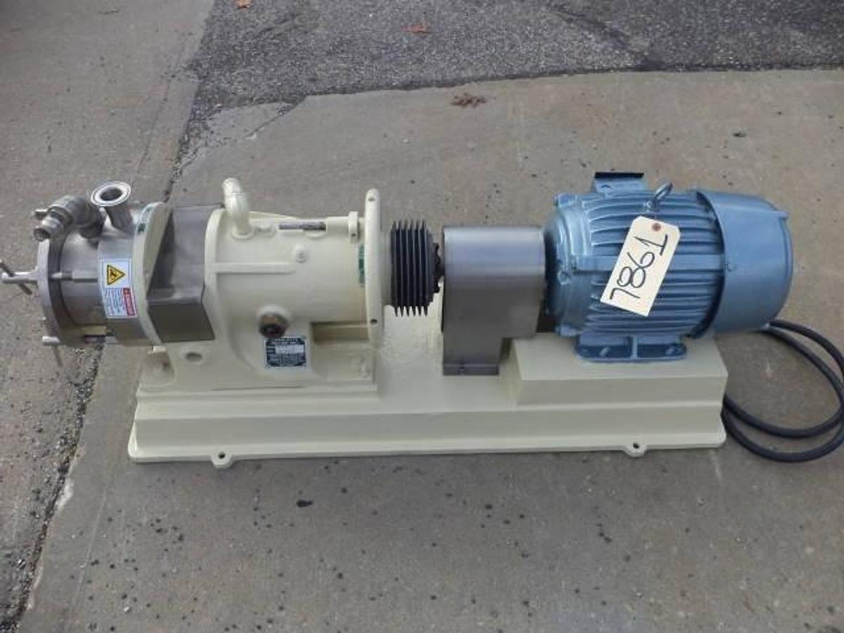 Used Charlotte SD5 Stainless Steel horizontal Colloid mill, 10HP