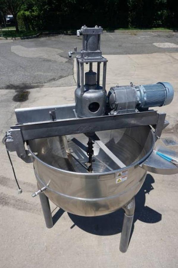 Used 200 Gallon Hamilton Stainless Steel Mixing Kettle, 125 PSI Jacket