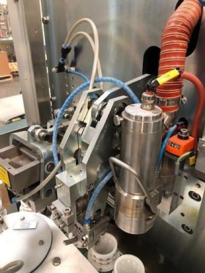 Used Nordenmatic NM402-HA Hot Air Plastic Tube Filler and Sealer