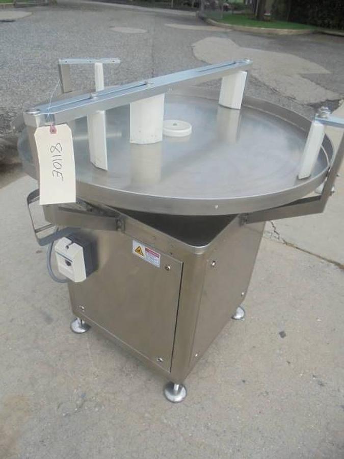 Used 39 In. Rotary Unscrambling/Accumulating Table, All Stainless Steel