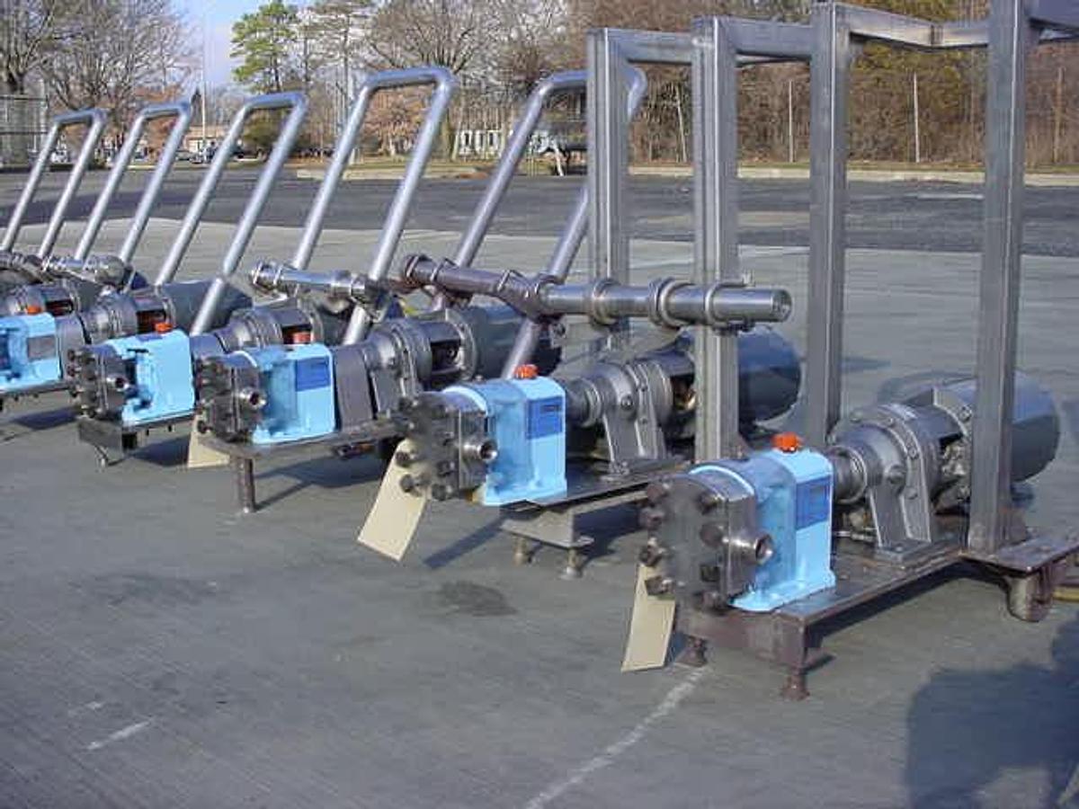 Used G&h 1″ X 1″” Stainless Positive Displacement Pumps, 3/4hp (8)