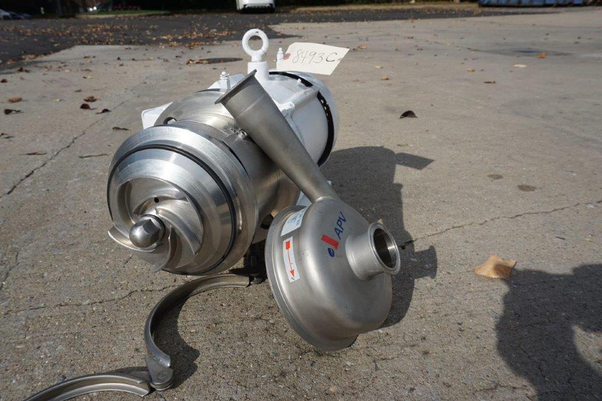 Used APV 2-1/2 In. x 2-1/2 In. Stainless Steel Sanitary Centrifugal Pump, 3HP
