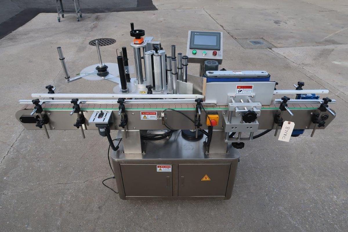 Used Sammi Pack Automatic Spot/Wraparound Pressure Sensitive Labeling Machine, with Coder
