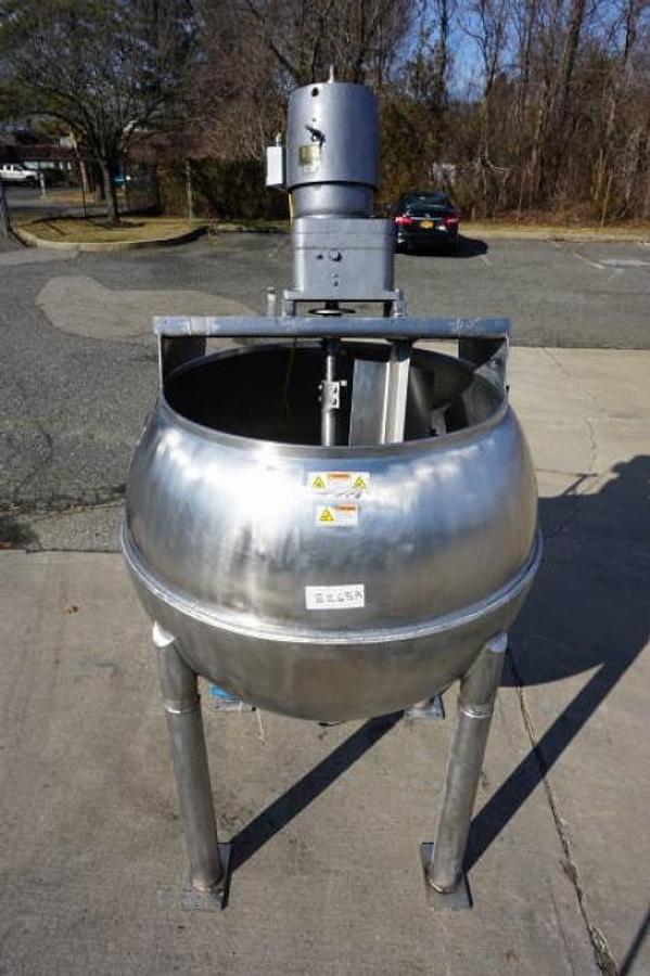 Used 300 Gallon Groen INA Inclined Agitated Kettle, 100 PSI