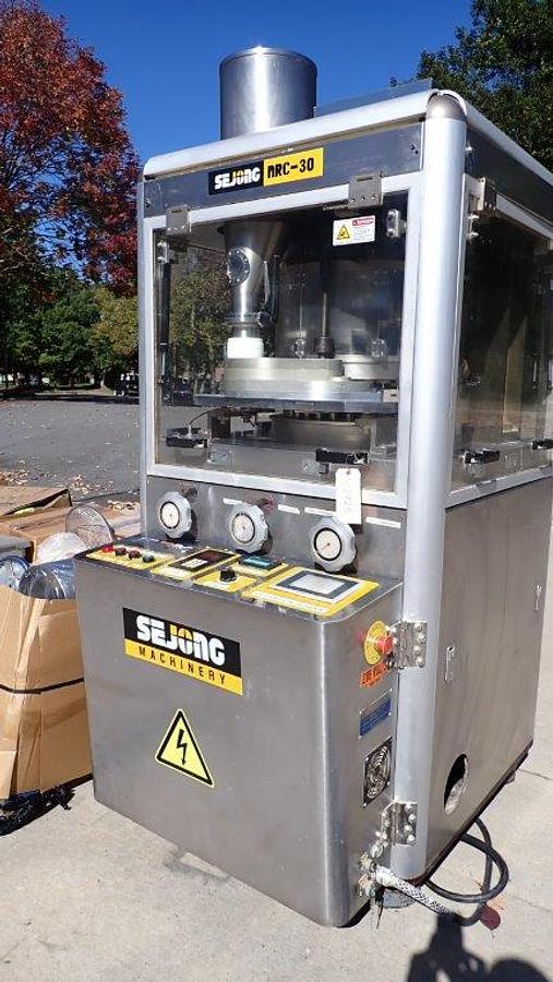 Used Sejong 30 Station Precompression Rotary Tablet Press, D Tooling