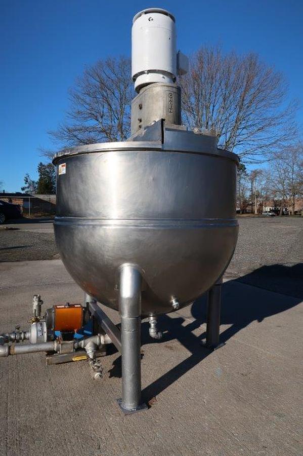 Used 150 Gallon Groen Twin Action Scraper Kettle, 100 PSI Jacket