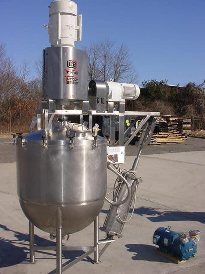 Used 500 Liter  Lee Tri-Mix Kettle, Jacketed And Vacuum