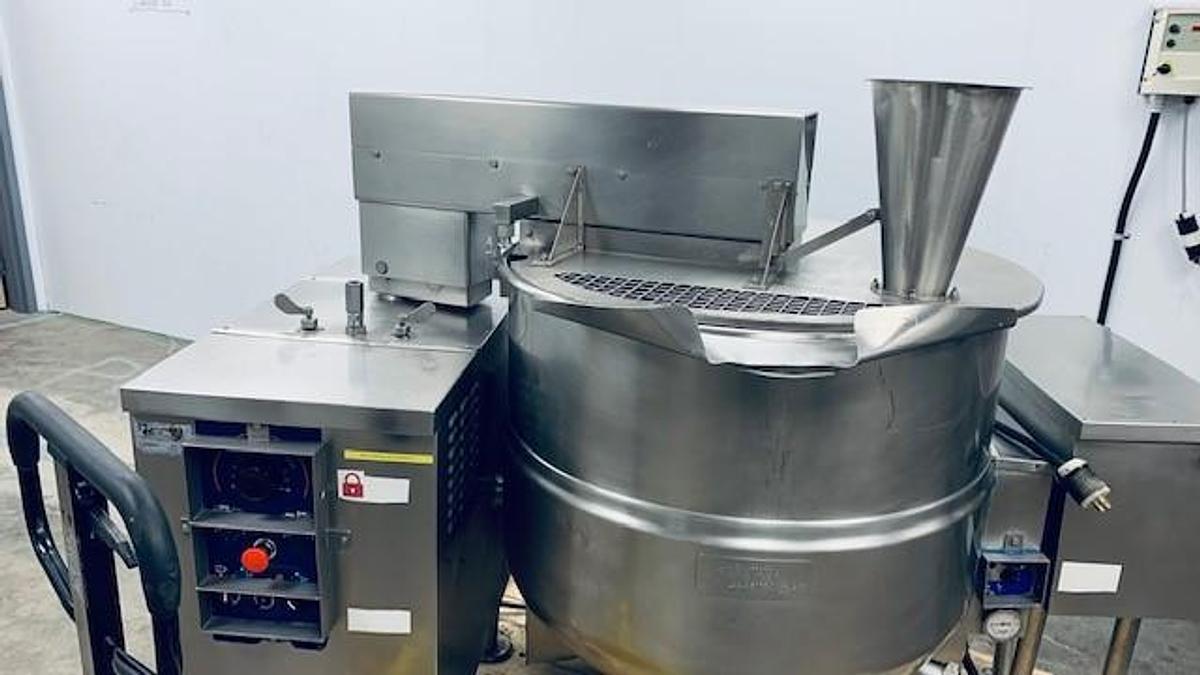 Used Cleveland 80 Gallon SS Self-Contained Gas Kettle, with Scrape Surface Agitation