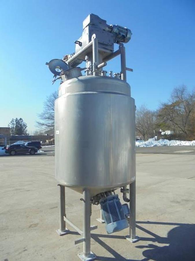 Used 600 Gallon Stainless Fabrication Triple Motion Jacketed Vacuum Kettle/Reactor