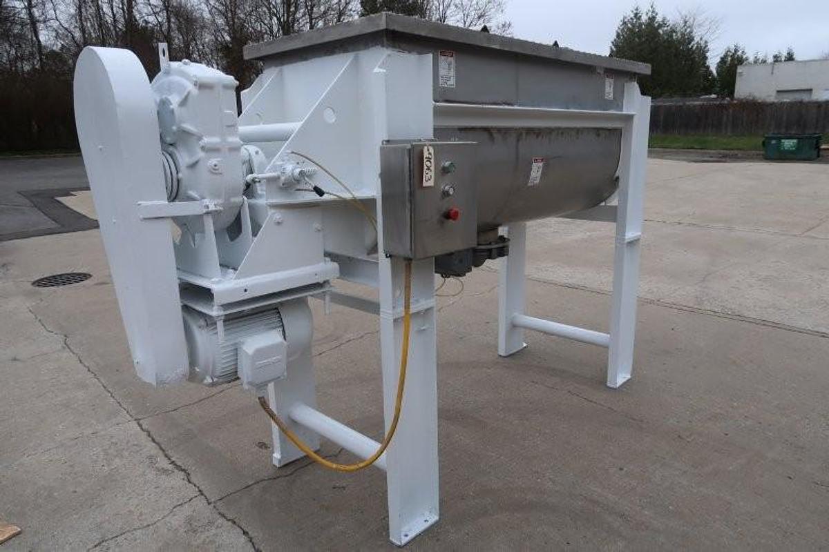 Used 36 Cu. Ft. American Process Systems SS Heavy Duty Ribbon Blender, 15 HP