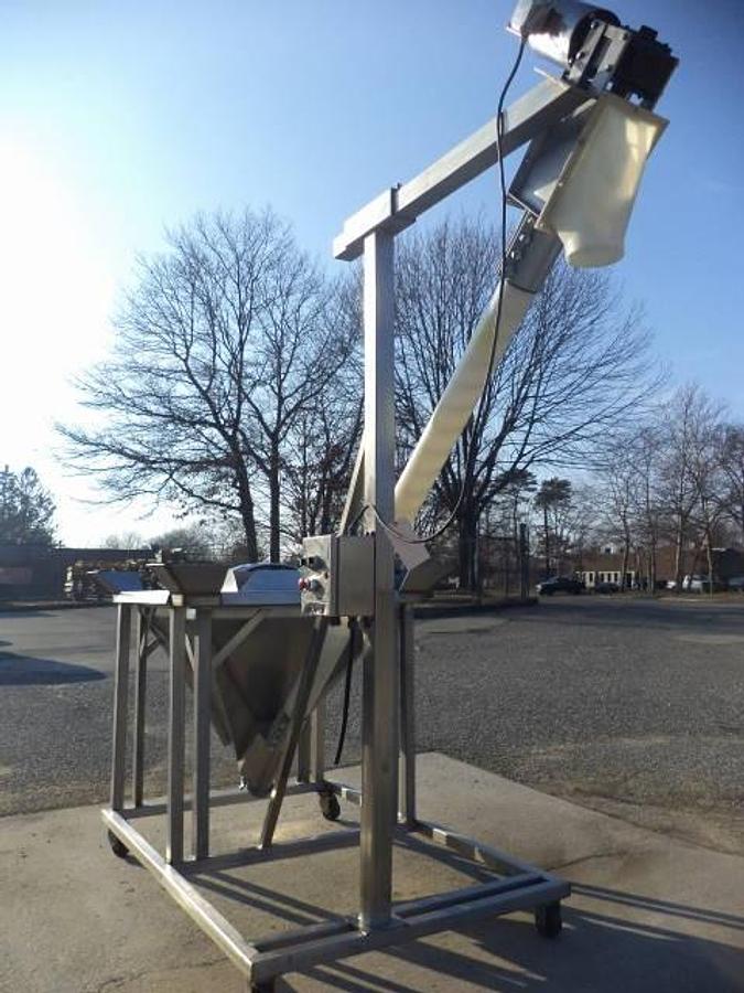 Used Flexicon 4 In. Diameter Stainless Steel Flexible Screw Feeder/Conveyor, Portable-