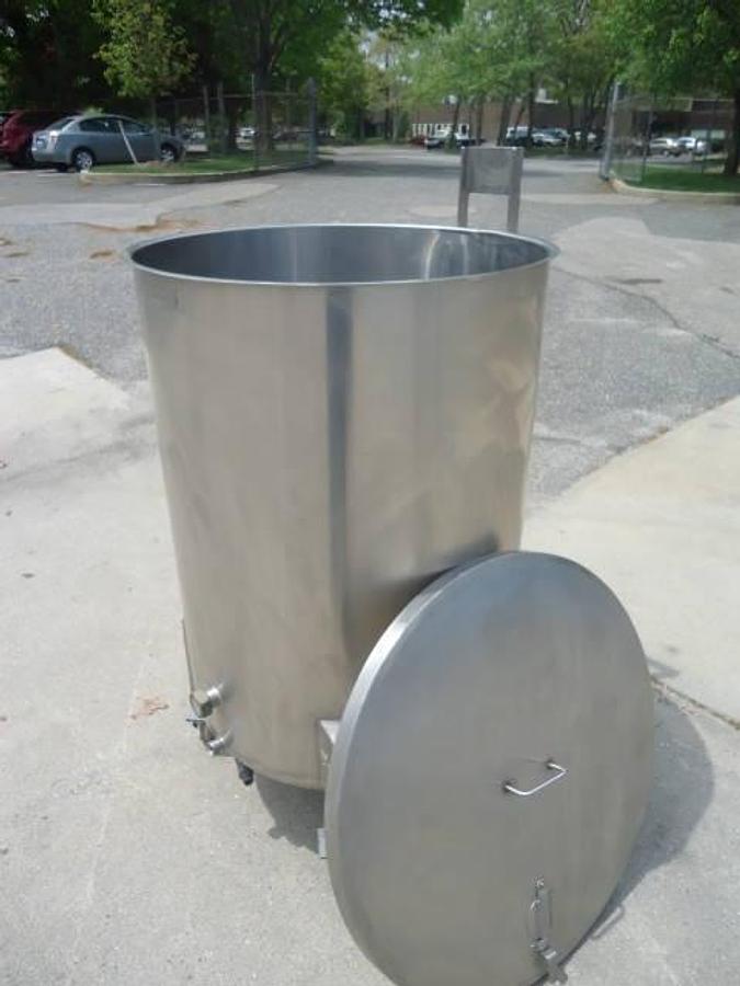 Used 125 Gallon Cream City Boiler Company Stainless Portable Tank, Jacketed Bottom