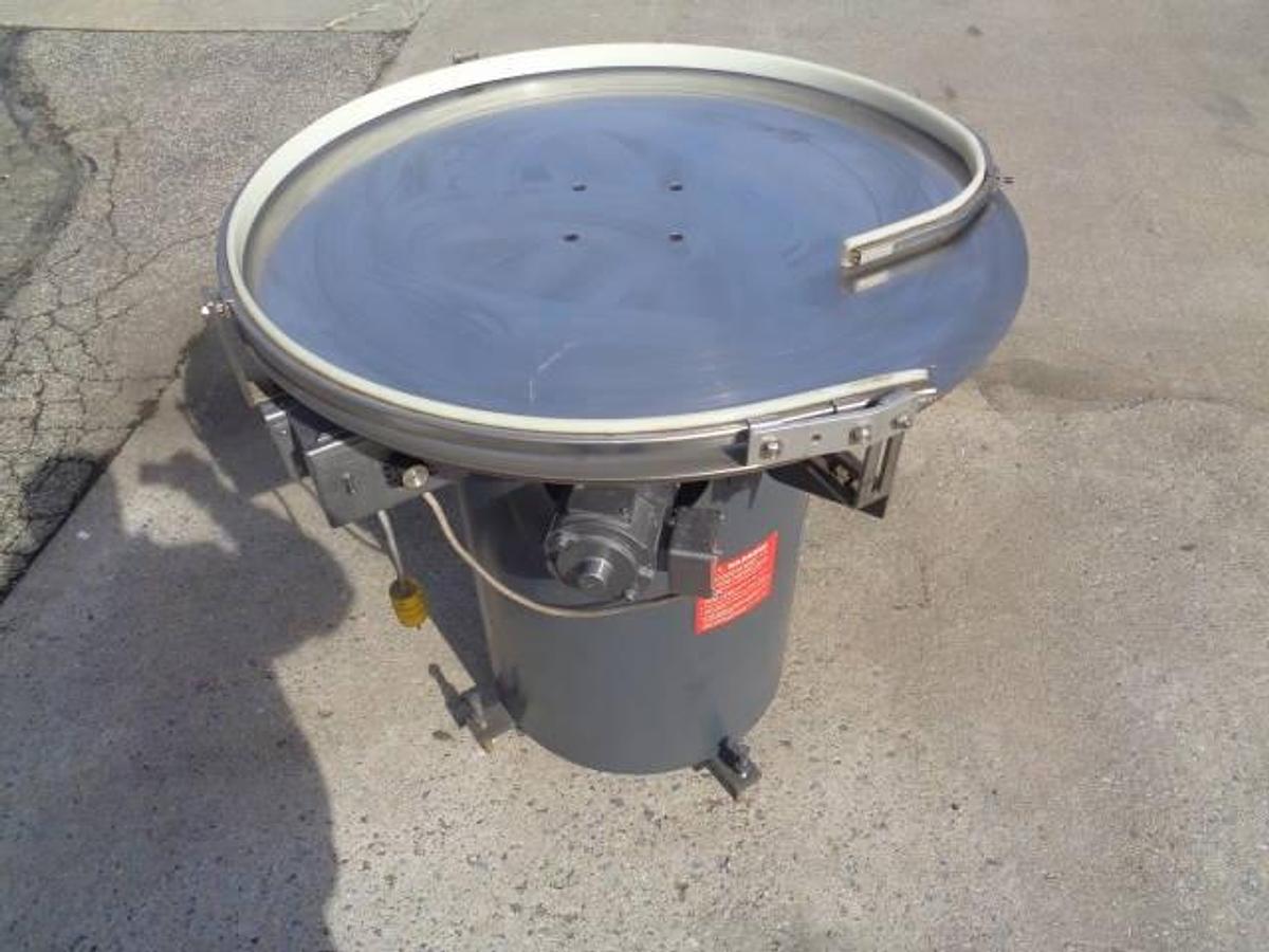Used Kaps-All 36 In. Diameter Rotary Unscrambling/Accumulating Table