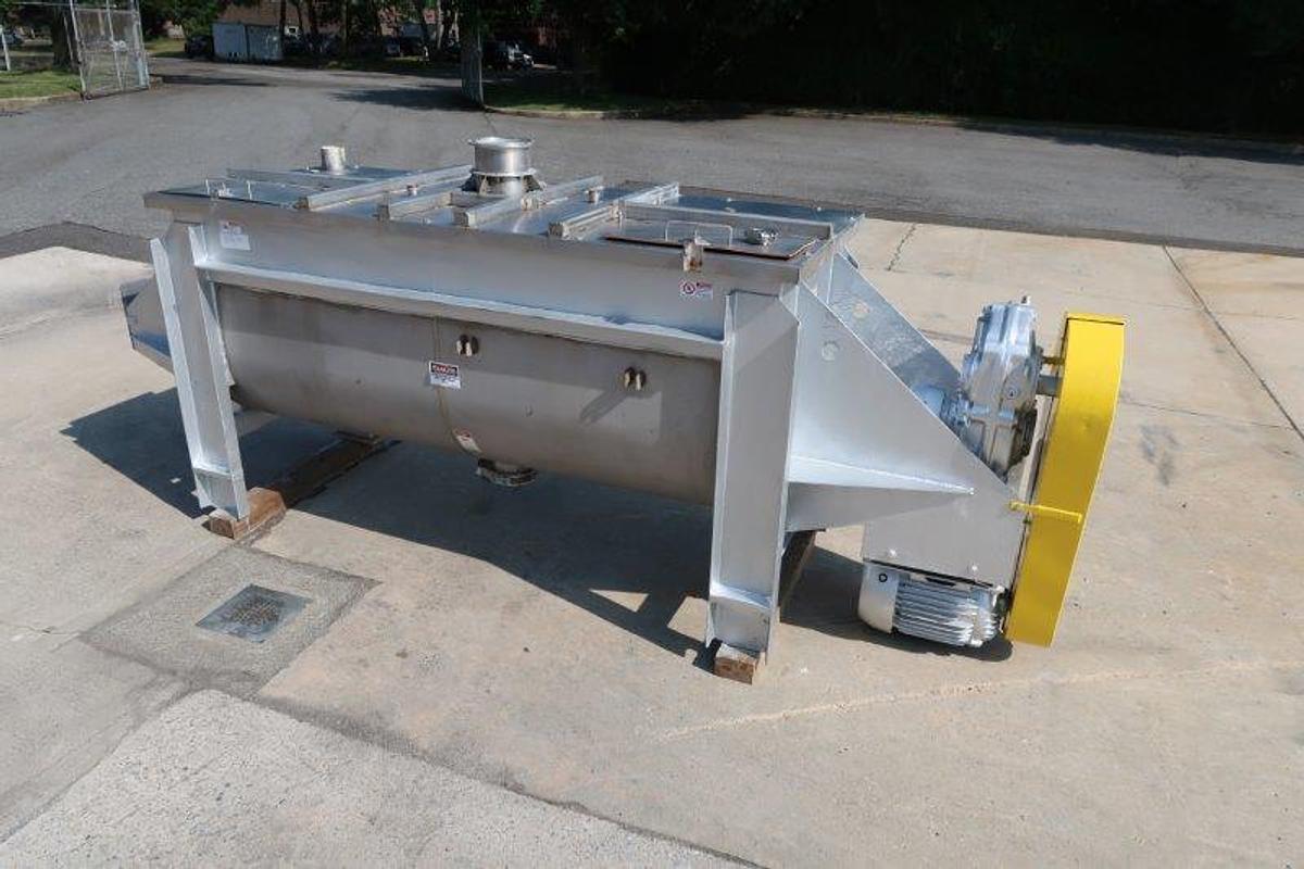 Used 62 Cu. Ft. Stainless Steel Double Ribbon Blender, Heavy Duty
