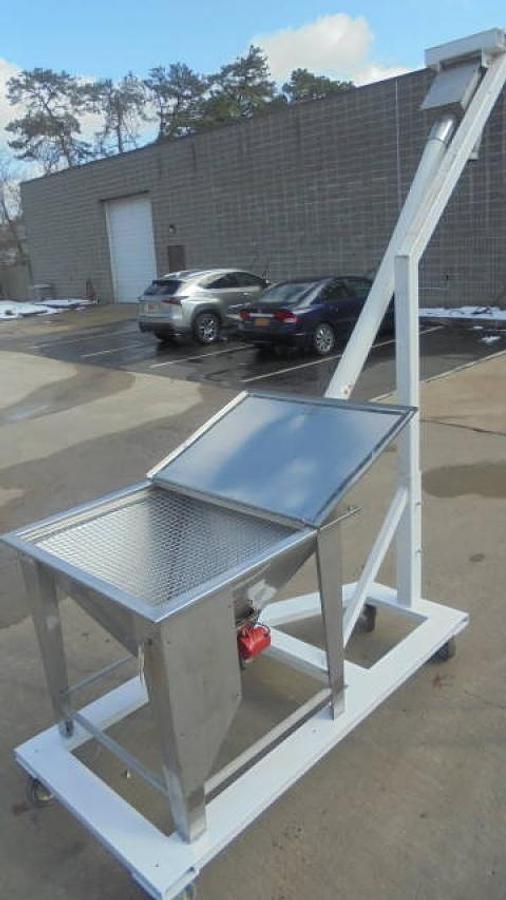 Used Inclined Flexible Screw Conveyor, Portable