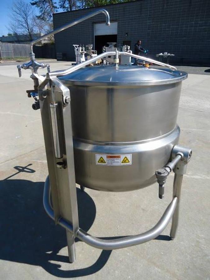 Used 40 Gallon Allfab/Bardeau Stainless Steel Jacketed Tilt Kettle