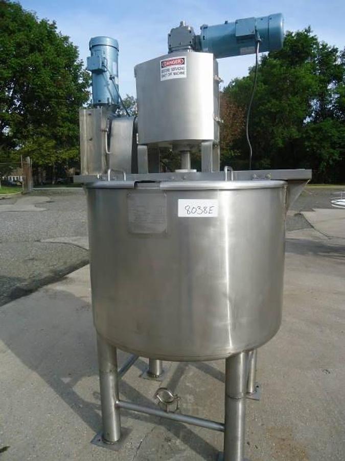 Used 100 Gallon Walker 316 Stainless Double Motion Mix Kettle, 100 PSI  Jacket