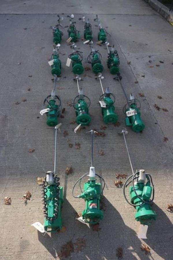 Used Lightnin 1/3 HP Clamp On Propeller Mixers, (7)