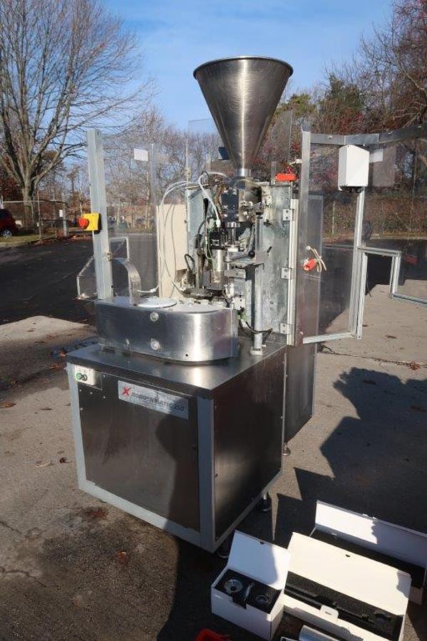 Used Nordenmatic NM250-HA Hot Air Tube Filling And Sealing Machine, Many Change Parts Included