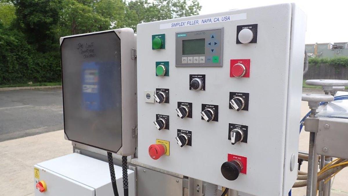 Used Simplex V-400 Four Piston Filling Machine, 32-Ounce Pistons