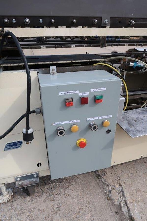 Used Mateer Burt Roll-Through 704D Horizontal Can Labeling Machine