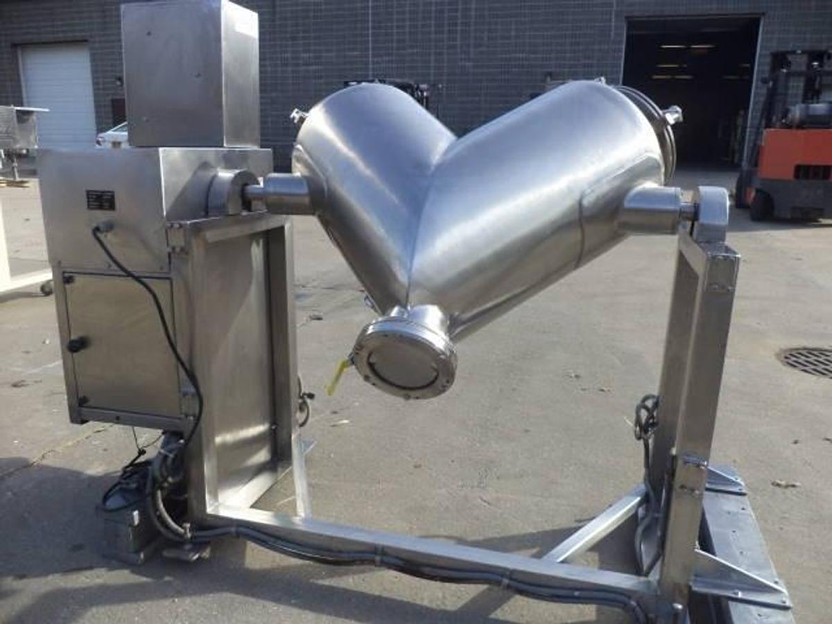 Used 3 Cu.Ft. PAM Stainless Steel Twin Shell “V” Blender, All Stainless Steel