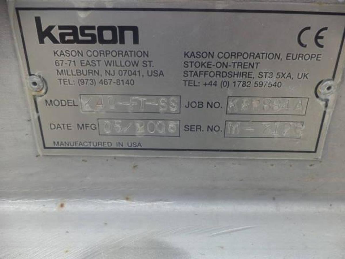 Used Kason Model K40-FT-SS High Throughput Single Deck Vibroscreen Low-profile Scalper/Screener/Sifter
